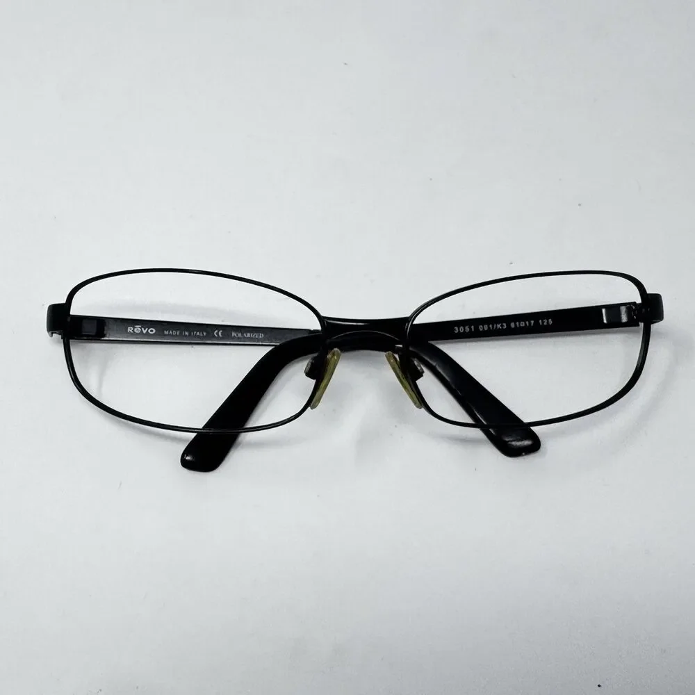 Revo 3051 001/K3 Black Polarized Sunglass Frames 61-17-125 Made in Italy
